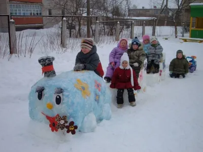 Что поделки из снега в детском саду (56 фото) - фото - картинки и рисунки:  скачать бесплатно