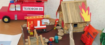 Мастер класс: пожарная машина из бумаги | В детский сад