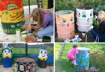 Раскрасить бочку для воды в саду (42 фото) - фото - картинки и рисунки:  скачать бесплатно