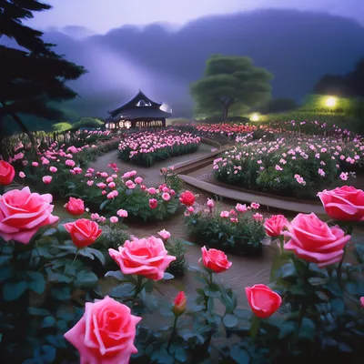 Розовый сад жарким июнем - YouTube