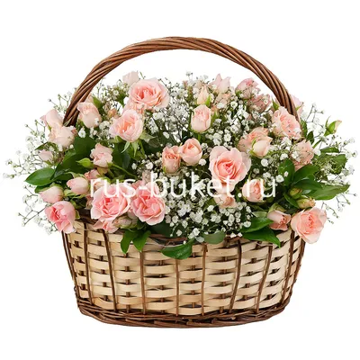 Купить букет 'Розовый сад' из пионов и кустовой розы в Лобне