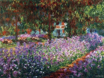 Сад художника в Живерни», Клод Моне — описание картины