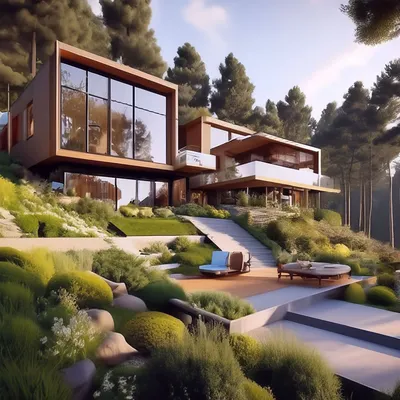 Ландшафтный дизайн, дом, сад на …» — создано в Шедевруме