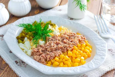 Салат с консервированной кукурузой фото рецепт фотографии