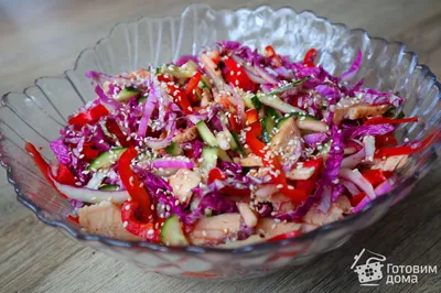Салат с курицей и овощами без майонеза - пошаговый рецепт с фото на Готовим  дома