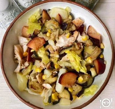 Овощной салат с курицей рецепт с фото – пошаговое приготовление