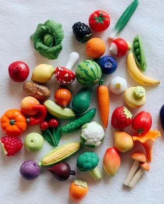 Все 40 видов мини фигурок фруктов и овощей без повторов собраны в одном  наборе ⠀ 🧸Мы предлагаем этот набор детям от 2-3х лет, которые … | Игрушки,  Моторика, Овощи