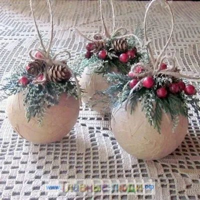 Елочные шары своими руками, елочные шары поделки, поделки на елку шары (26)  | Rustic christmas ornaments, Christmas ornaments, Handmade christmas  ornaments