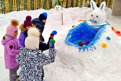 Снежные фигуры украсили территории детских садов — ДЕТСКИЙ ТАМБОВ