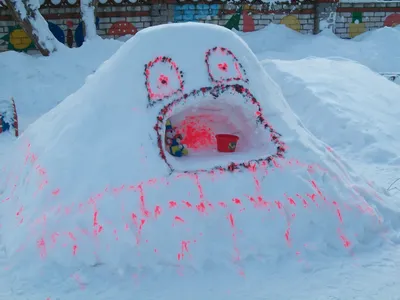 Снежные фигуры, постройки из снега. | dou110wp.rybadm.ru