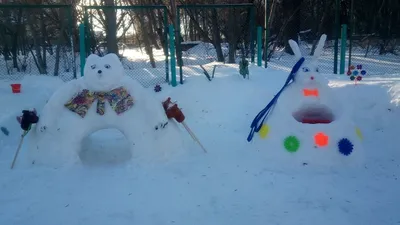 Новости - Снежные постройки на территории детского...