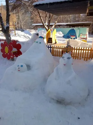Ни минуты покоя: Снежные постройки в детском саду