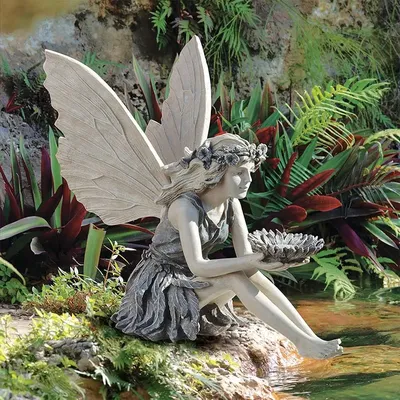 Фигурки феи и эльфов, украшение для сада, статуэтки для украшения сада,  эльфов из смолы, скульптура Феи F | AliExpress