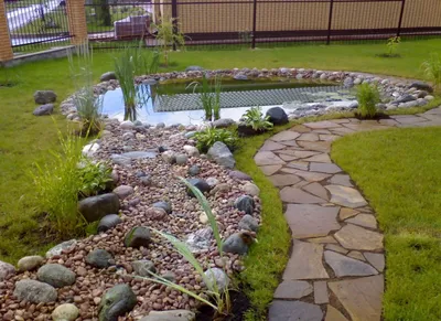 Сухой ручей - стильное украшение сада | Сухой ручей, Дизайн, Сад