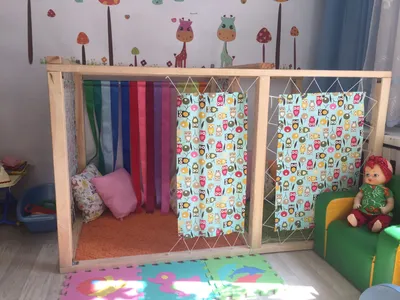 Уголок уединения в доу | Дошкольный декор, Оформление детских комнат,  Детская