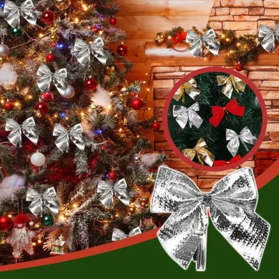 Мини глянцевые банты, Рождественское украшение для елки, поделки, украшение  для дома «сделай сам» (несколько цветов), быстрая бесплатная доставка |  AliExpress