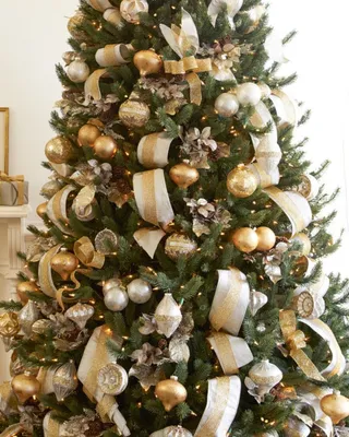 Christmas tree/Новогодняя елка с бантами | Украшения, Ёлки, Обои фоны