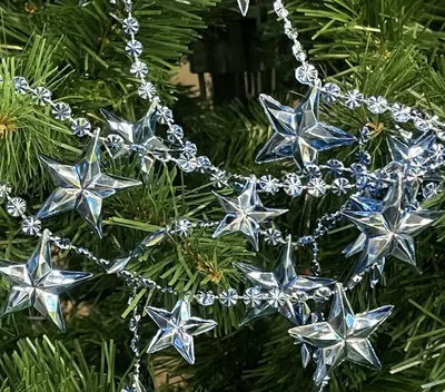 OlaExpo Новогодние украшения на елку хрусталь бусы на елочку 10 шт