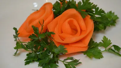 Украшение из моркови фото фотографии