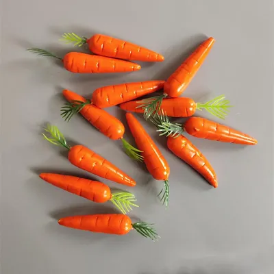 Купить 50 шт., пасхальное украшение, имитация мини-моркови, пенопласт,  имитация овощей, моркови, детский пасхальный подарок, домашний декор,  аксессуары для кукольного домика | Joom