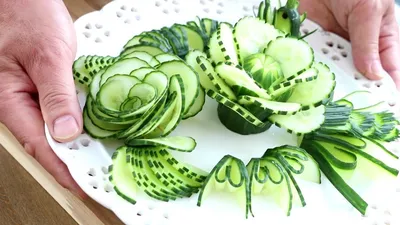 5 способов украшения овощами! Как красиво нарезать овощи на Праздничный  стол | Ольга Лунгу | Дзен