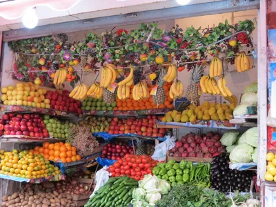 Витрина, стеллаж для фруктов и овощей - купить торговое оборудование для  магазина | Цена овощной и фруктовой горки