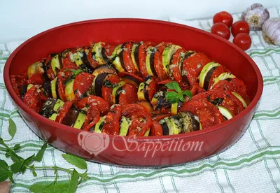 Рататуй - овощи запеченные в духовке рецепт с фото