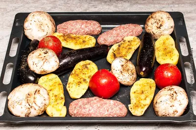 Овощи, запеченные в духовке крупными кусками - Пошаговый рецепт с фото