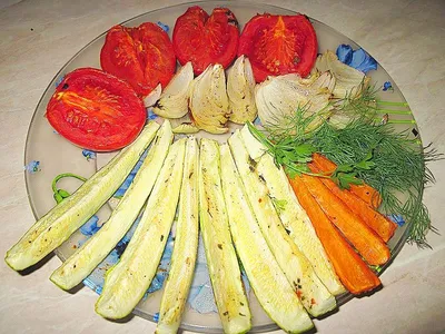 Мясо и овощи, запеченные в духовке