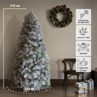 Gerard de ros Заснеженная елка для декора дома / ёлочка настольная на новый  год / ёлка искусственная маленькая