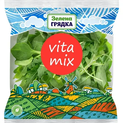 Салатный микс Зеленая Грядка Vita Mix шпинат руккола 100г ❤️ доставка на  дом от магазина Zakaz.ua