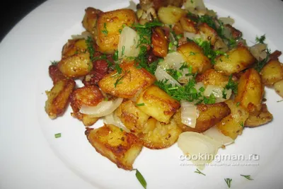 Картошка с опятами жареная на сковороде рецепт фото пошагово и видео -  1000.menu