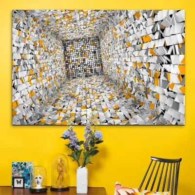 Абстрактный тоннель 3д картина на стену - купить в интернет магазине