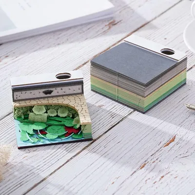Поделки ручной работы 3D резьба липкие заметки бумага для сообщений 3D  липкий блокнот декор для рабочего стола – лучшие товары в онлайн-магазине  Джум Гик