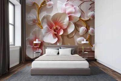 Фотообои 3d на стену шары с нарисованными бежевыми цветами, обои на заказ, 3D  фотообои, декор стен, для гостиной, кухни, спальни | AliExpress