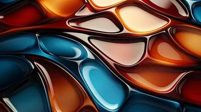 Узор с цветами в стиле рендеринга в кино 4d панели из непрозрачной смолы  светлый индиго | Премиум Фото