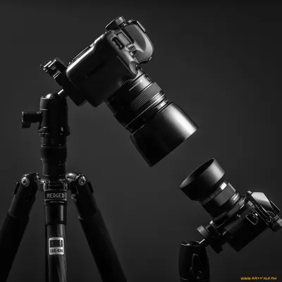 Download wallpaper Wallpaper, the camera, black background, Canon 5D  MarkII, section hi-tech in resolution 2691x1857