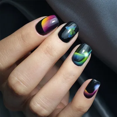 Аэрография на ногтях | Nail designs, Nail colors, Acrylic nails
