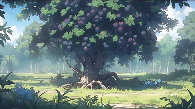 аниме дерево, Hd обои, картинка дерева ежевики, ежевика фон картинки и Фото  для бесплатной загрузки