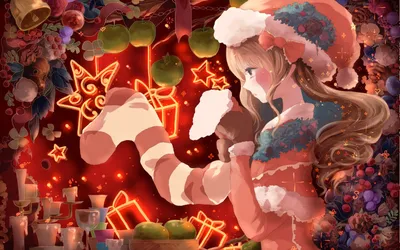 Аниме Новый Год | Anime christmas, Anime, Anime girl