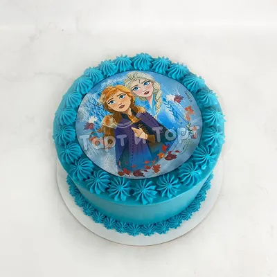 Заказать торт Эльза и Анна из холодного сердца без мастики от 2 190 ₽ с  доставкой в Москве