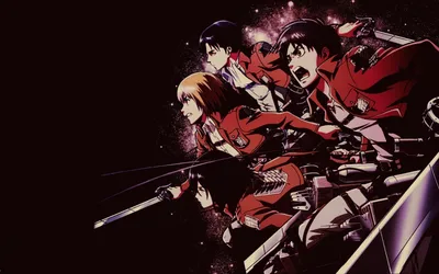 Download wallpaper anime, art, Titan, Mikasa, Shingeki no Kyojin, Eren,  Attack of the titans, The invasion of the giants, section other in  resolution 1366x768