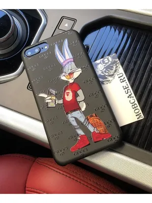 Брендовый чехол Gucci с принтом модного Bugs Bunny 614, для iPhone —  Премиальный на любой iPhone