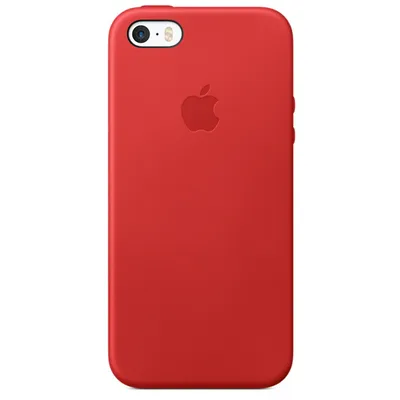 Чехол для iPhone 5, 5S, SE из натуральной кожи оригинальный Apple MNYV2ZM  красный купить в Минске с ценами в рассрочку