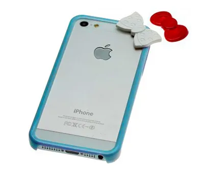 Чехол-бампер Hello Kitty для iPhone 5/5s/SE, поликарбонат, голубой по  выгодной цене – купить в MacTime