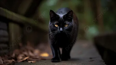 Порода черных кошек с желтыми глазами - 73 фото