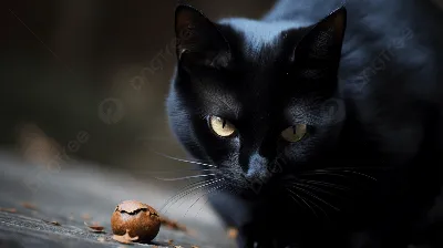 силуэт черной кошки, png | PNGWing