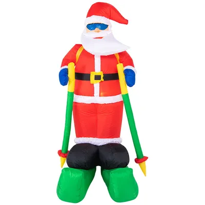 Купить Дед Мороз \"На лыжах\" в вязаном костюме, 17 см (3555384) в Крыму,  цены, отзывы, характеристики | Микролайн