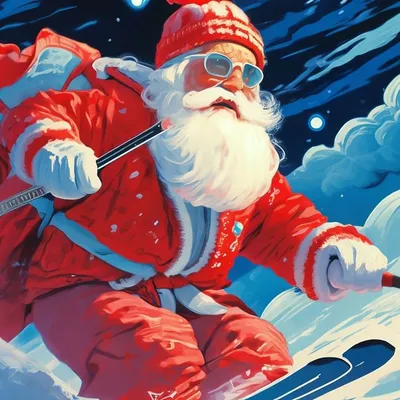 Горнолыжный Дед Мороз, которого мы заслужили | Пикабу