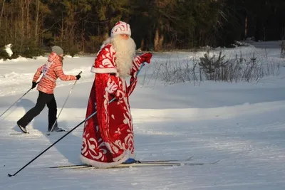 Дед Мороз Снегурочка Бумага Письмо Новый год, катание на лыжах, ребёнок,  люди, новый год png | Klipartz